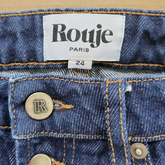Rouje Paris Bastille High Rise Flare Crop Jeans - Picture 10 of 11